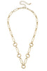 Lilah Multi-Charm Collector Necklace Base in Shiny Gold