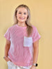 Laid Back Ribbed Top - Pink