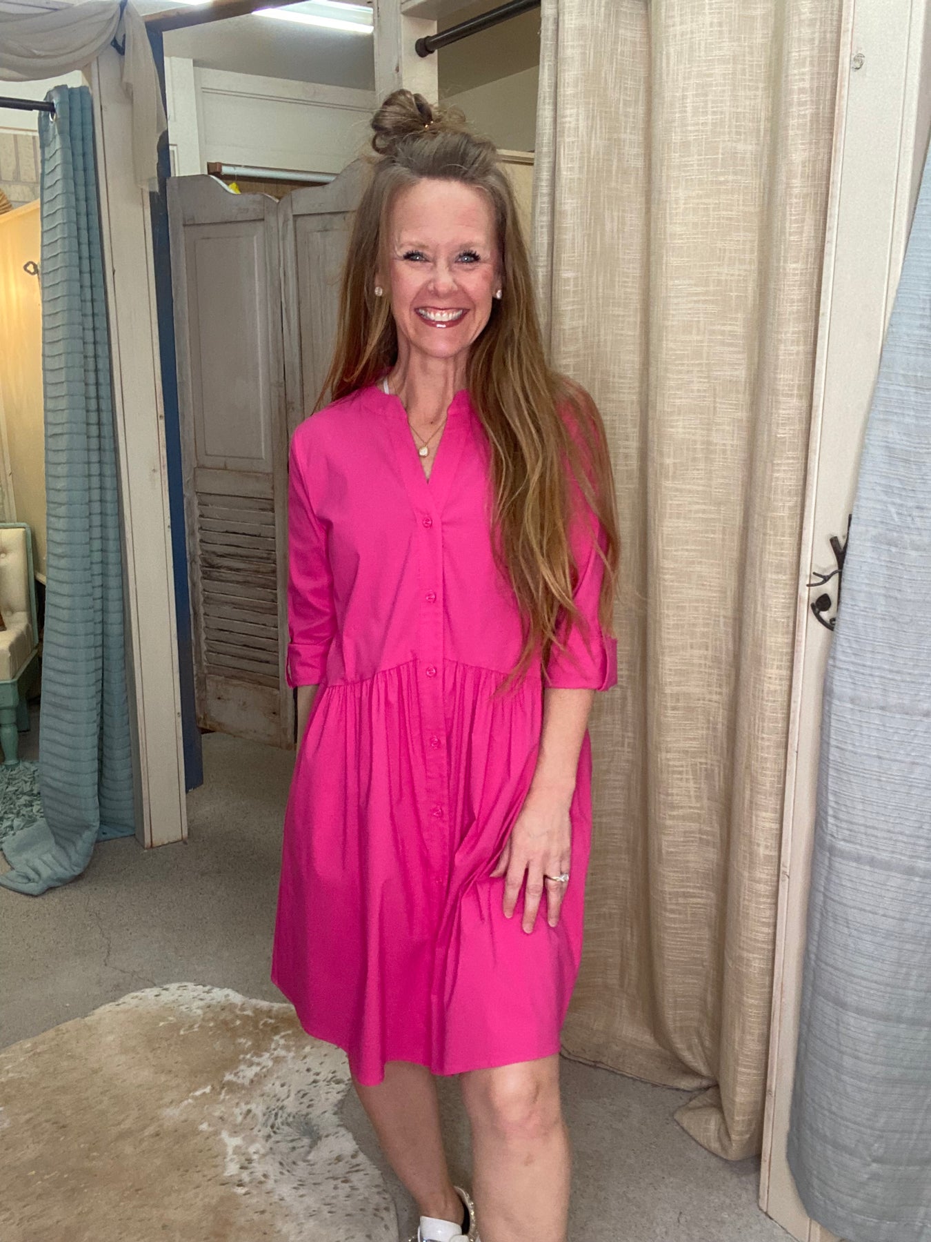 Joseph ribkoff neon outlet pink dress