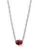 Silver Cailin Pendant Necklace - Red