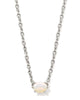 Silver Cailin Pendant Necklace - Champagne Opal