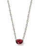 Silver Cailin Pendant Necklace - Burgundy