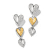 Cascade Heart Trio Earrings