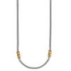 Interlok Twist 2 Tone Double Chain Necklace