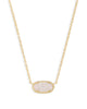 Elisa Necklace - Gold Ivory Drusy