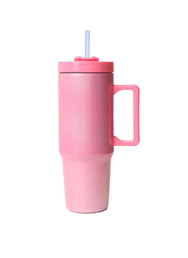 Blush/Coral/Hot Pink Reusable Straw Set (40oz Mega Mug)