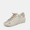 Zina Sneaker - Gold & White Leather