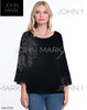 John Mark Embellished Velvet Top