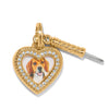 Gold Memento Heart Photo Charm