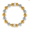 Meridian Silver & Gold Stretch Bracelet