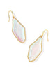 Evelyn Drop Earring - Gold Dichroic Glass