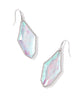 Evelyn Drop Earring - Silver Dichroic Glass