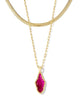 Evelyn Multi Strand Necklace - Dark Magenta Illusion