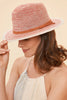Natalie Cotton Mix Brimmed Hat - Terracotta