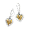 Mosaic Heart Leverback Earrings