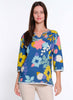 Notched Neck Floral Top