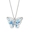 Kyoto In Bloom Blue Butterfly Necklace