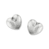 Small Silver Gold Trianon Heart Post Earrings