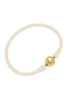 Bali 24K Gold Plated Bali Bead Silicone Bracelet - Ivory