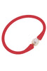 Bali Freshwater Pearl Silicone Bracelet - Red