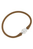 Bali Freshwater Pearl Silicone Bracelet - Cocoa