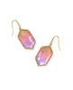 Hallie Drop Earring - Gold Sunrise Watercolor Illusion