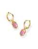 Hallie Huggie Earring - Gold Sunrise Watercolor Illusion