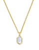 Hallie Short Pendant Necklace - Gold Opalite Illusion