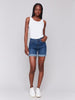 Stretch Indigo Denim Shorts