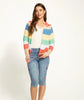 Striped Hooded Cardigan