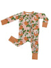 Orange Blossoms Long Sleeve Zip PJ