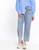 Light Denim Wide Leg Crop