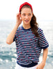 Stripes Short Sleeve Sweatshirt