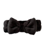 Plush Bow Headband - Black