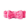 Plush Bow Headband - Hot Pink