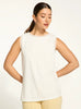 White Boat Neck Cami