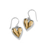 Cascade Heart Reversible French Wire Earrings