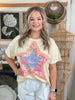 Ivory Star Patch Top