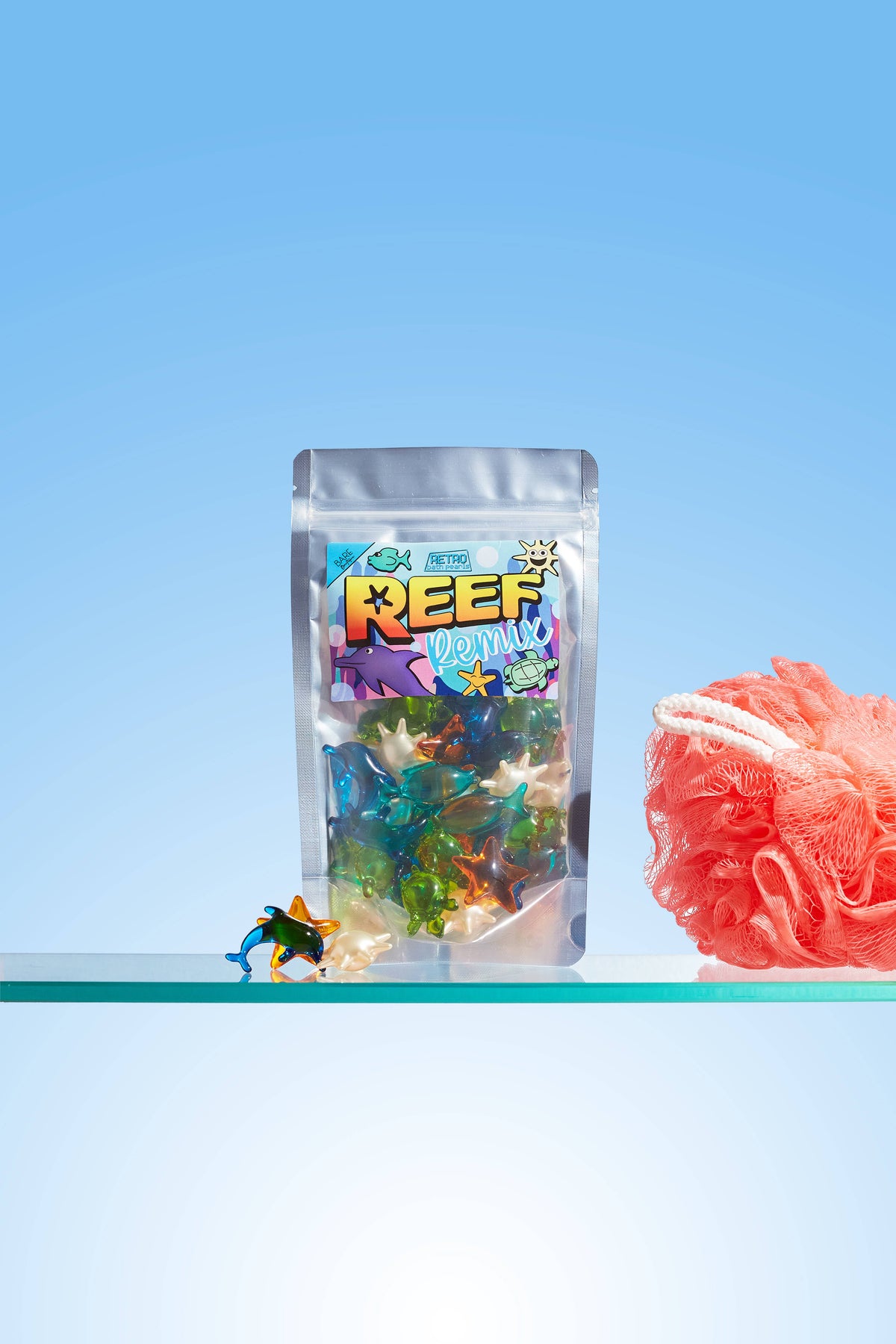 Retro Bath Pearls - Reef Remix. 30 Pack Ocean Themed Pearls