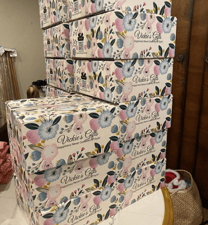 stacks of happy boxes