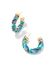 Masie Corded Hoop - Gold Turquoise Mix