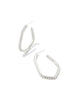 Lonnie Beaded Hoop Earring - Silver