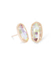 Ellie Earring - Rose Gold Dichroic Glass