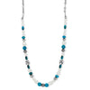 Pebble Turquoise And Pearl Necklace